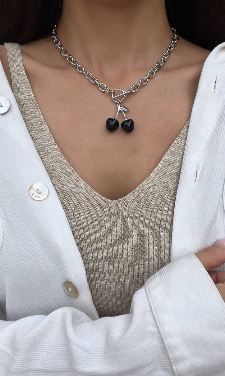 گردنبند گیلاس 🍒 🍒 قفل تیفانی